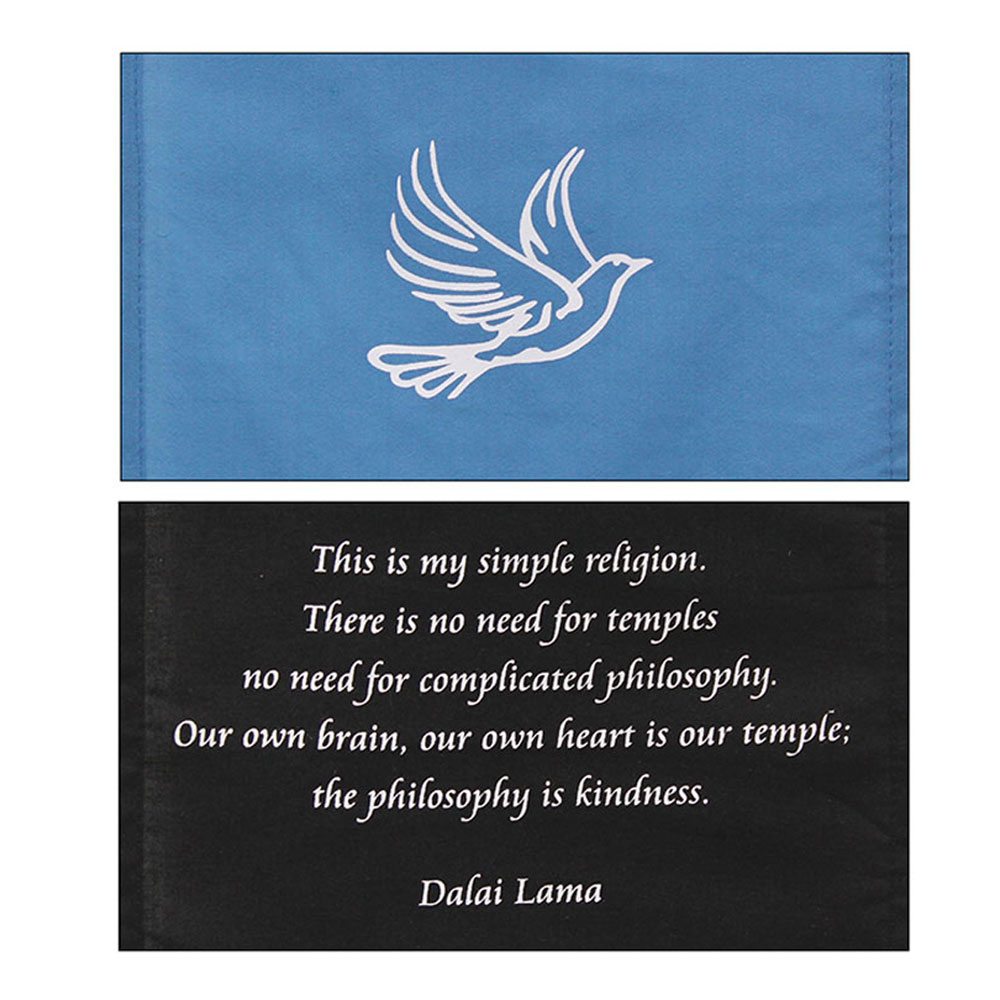 Banner - Dalai Lama Religion is Simple in Turquoise &amp; Black - Yogavni