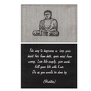 Banner - Buddha Key to Happiness in Grey &amp; Black - Yogavni