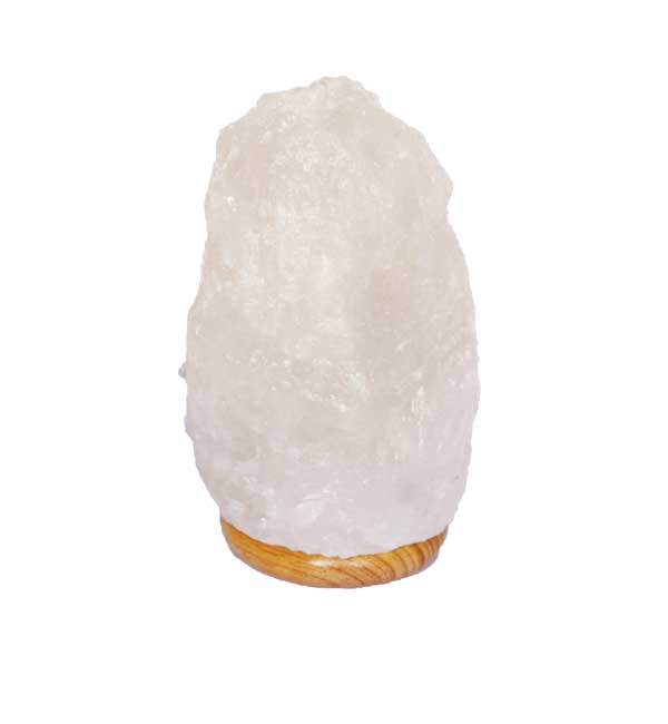 Himalayan Salt Lamp - Natural Shape 4in/10cm USB Lamp and Auto Color Bulb - Yogavni