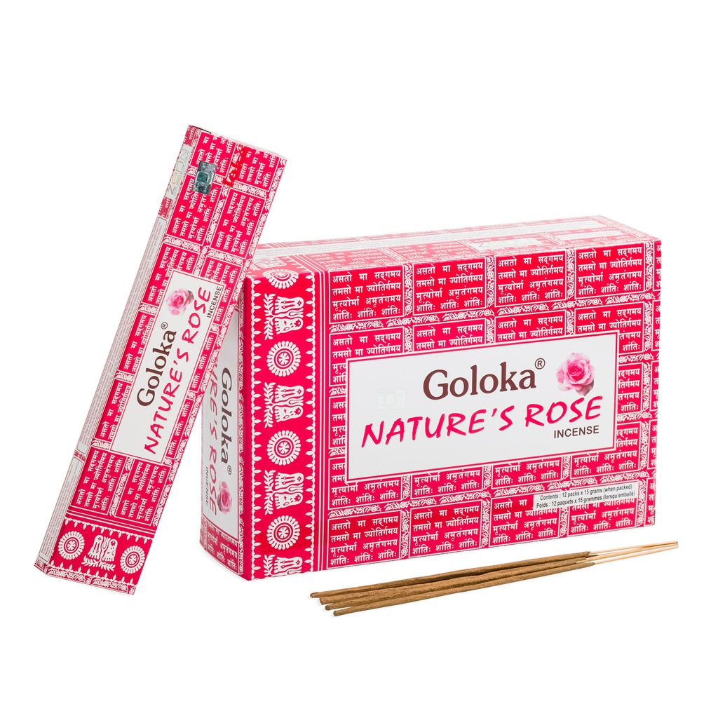 Incense Sticks - Nature's Rose 180g - Goloka