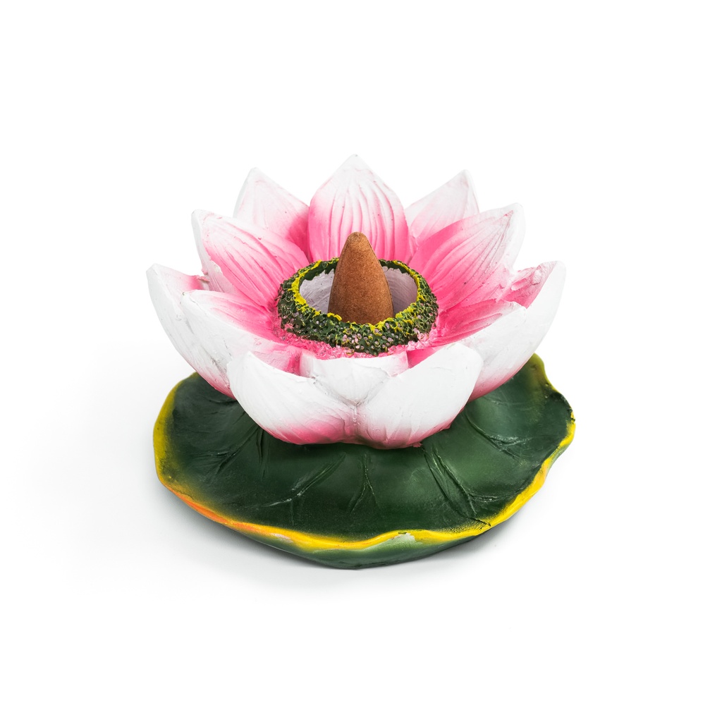 Incense Cone Burner - Backflow Lotus Flower - 1pc - Yogavni