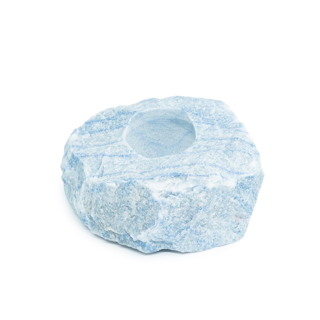 Crystals - Blue Sodalite Quartz - Candle Holder - Yogavni