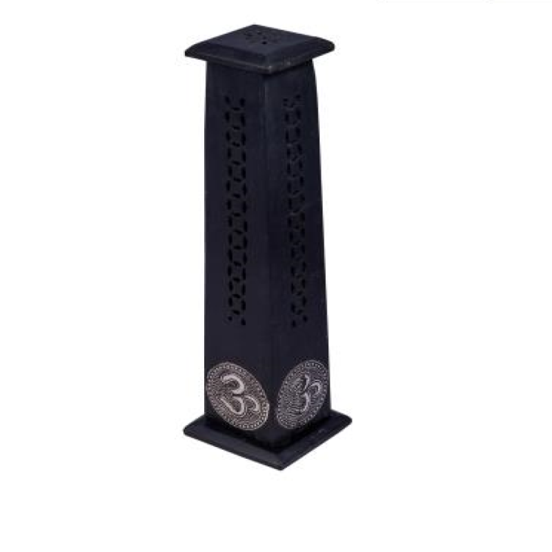 Incense Holder - Tower Wood OM Inlay - 1pc - Yogavni 