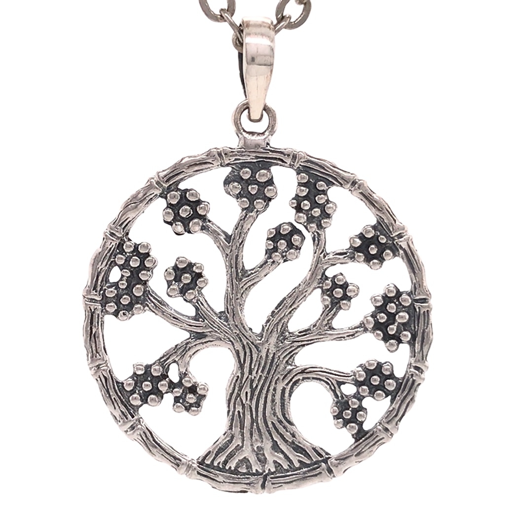 Jewellery Pendant - Spotted Tree of Life - Silver - Yogavni