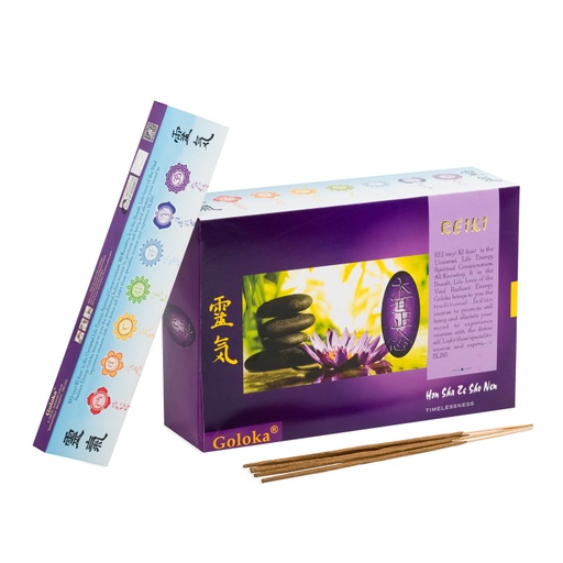 [8906051432444] Incense Sticks - Reiki Hon Sha Ze Sho Nen - Timelessness 180g - Goloka