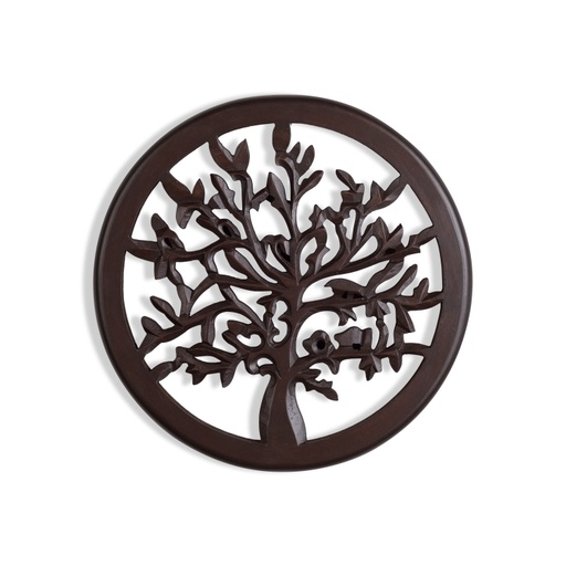 [690847360476] Wall Plaque - Tree of Life 12in/30cm Wood - 1pc - Yogavni 