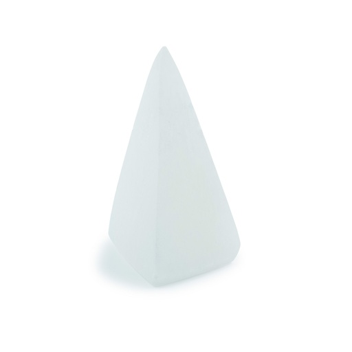 [638872911652] Crystals - Selenite - 3in/7.7cm Pyramid - 1pc - Yogavni 