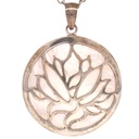 Jewellery Pendant - Lotus Star - Silver/Pearl White - Yogavni