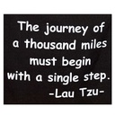 Banner - Lau Tzu Journey and Chinese LU symbols Gold &amp; Black - Yogavni