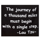 Banner - Lau Tzu Journey and Chinese LU symbols Gold & Black - Yogavni