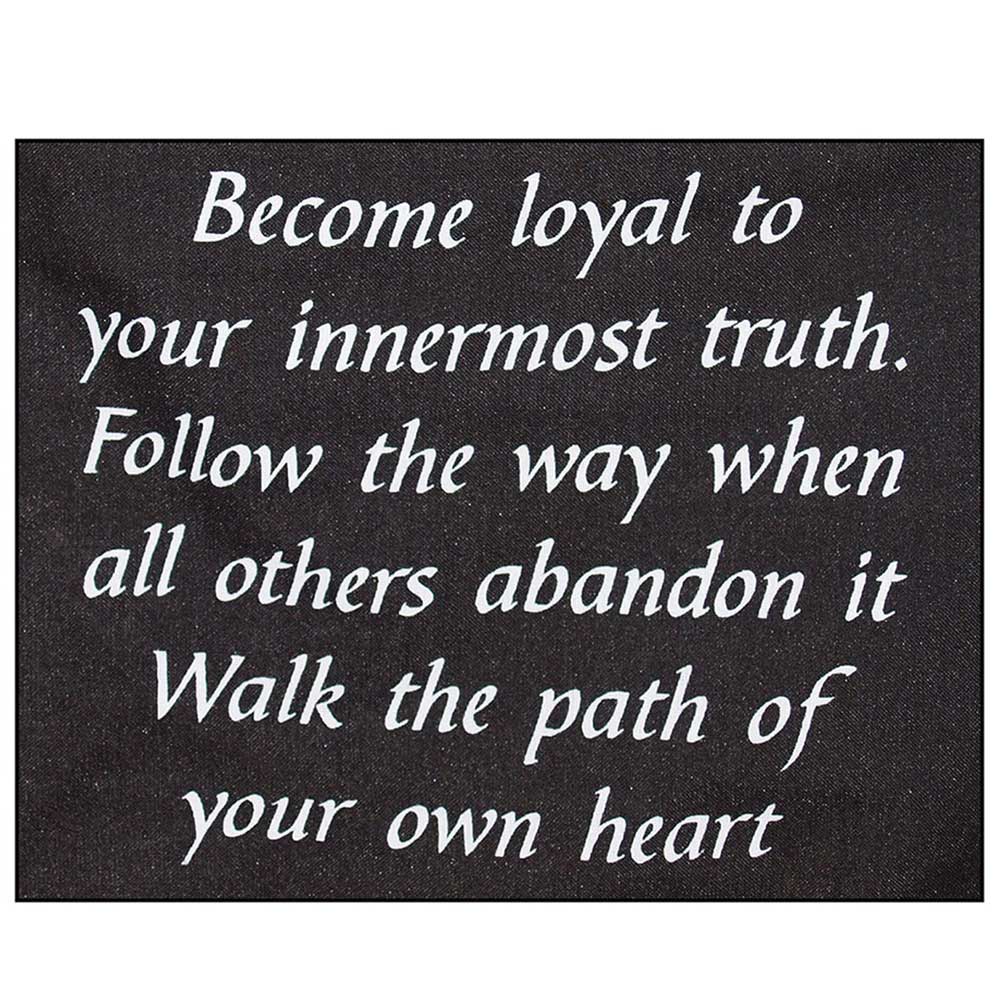 Banner - Become Loyal to your Innermost Truth Gold &amp; Black - Yogavni