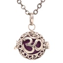 Jewellery Pendant - OM Design Ball - Silver - Yogavni