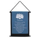 [638872909666] Banner - Bow/Respect/Honor to You with Lotus Flower - Blue - 1pc - Yogavni