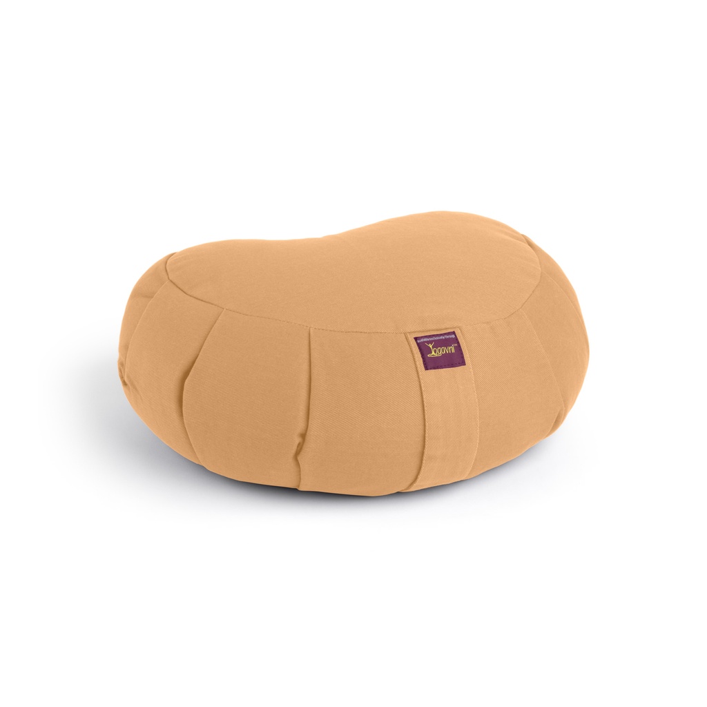 Zafu Cushion - Crescent/Heart Shape Buckwheat Filled - 1pc - Yogavni