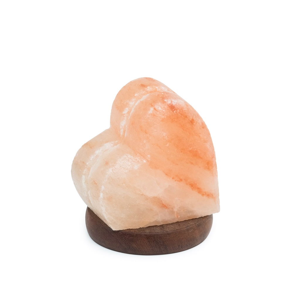 Himalayan Salt Lamp - USB Lamp 4in/10cm Heart - Yogavni