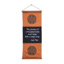 [638872912932] Banner - The Journey of a Thousand Miles Lao Tzu - Rust - 1pc - Yogavni