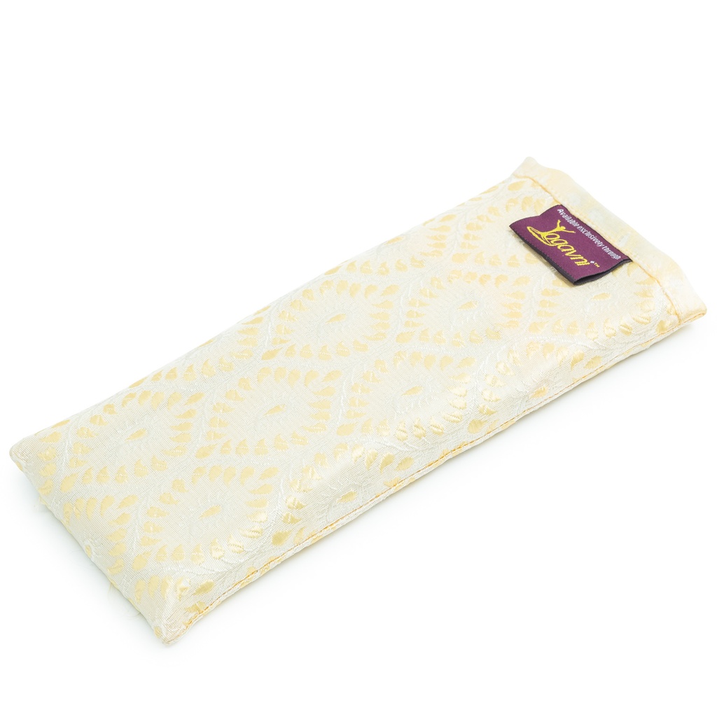 Yoga Eye Pillow - Silk Jacquard Cover Lavender Scented - 1pc - Yogavni