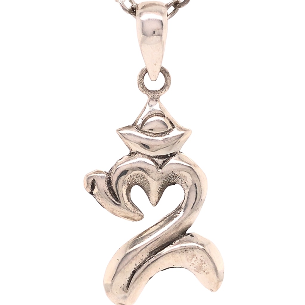 OM Kara Design Pendant in 925 Sterling Silver