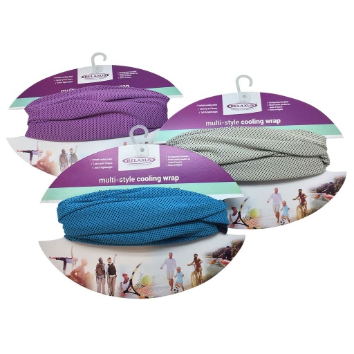 [628949004967] Cooling Wrap - Head or Neck - Grey - 1pc - Relaxus