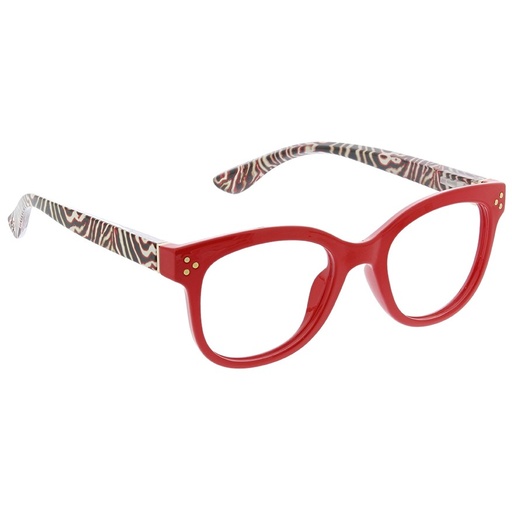 Reading Glasses - Jungle Fusion - Red Zebra - 1pc - Peepers