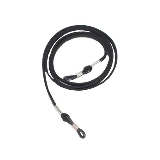 [707470000409] Eyeglasses Cord - Faux Leather - Black - 1pc - Peepers