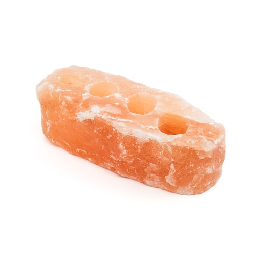 [896401000752] Himalayan Salt Tea Candle Holder - 4 Candles 11in/28cm - Yogavni