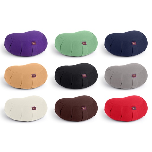 Zafu Cushion - Crescent/Heart Shape Buckwheat Filled - 1pc - Yogavni