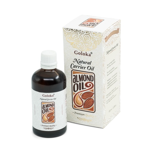 [8906051436060] Carrier Oil - Almond 3.3oz/100ml Bottle - Goloka