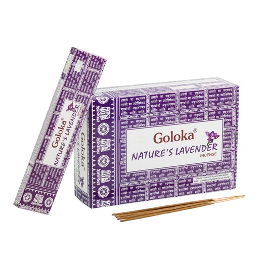 [8906051433106] Incense Sticks - Nature's Lavender 180g - Goloka
