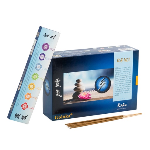 [8906051432369] Incense Sticks - Reiki Raku - Grounding 180g - Goloka