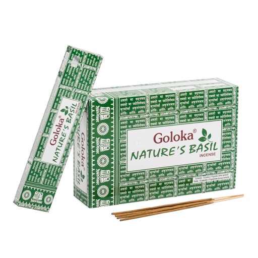 [8906051433069] Incense Sticks - Nature's Basil 180g - Goloka