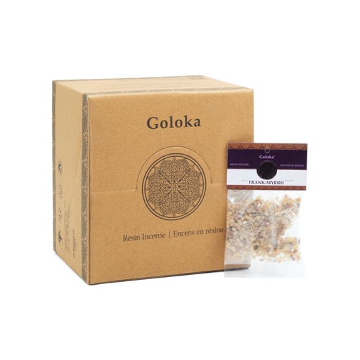 [8906051436053] Incense Resin - Frank & Myrrh 0.5oz/15gr Pack - 1pc - Goloka