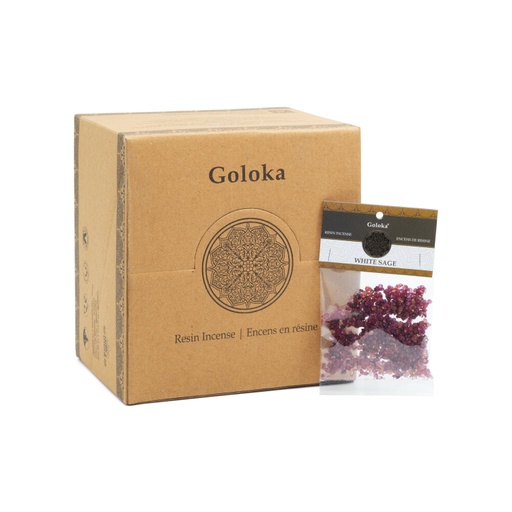 [8906051436015] Incense Resin - White Sage 24 0.5oz/15gr Pack - 1pc - Goloka