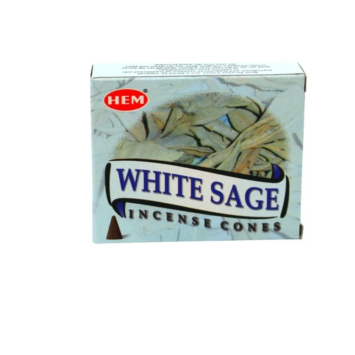 [8901810494763] Incense Cones - White Sage - HEM