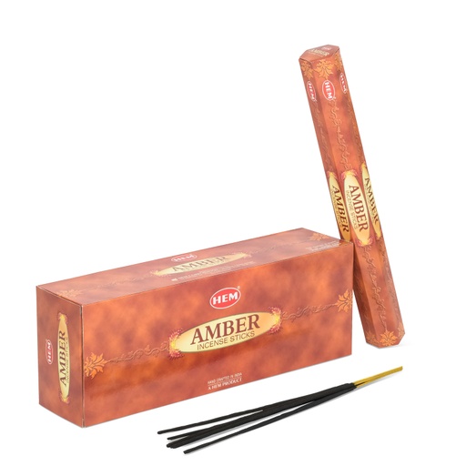 [8901810013803] Incense Sticks - Amber - HEM 