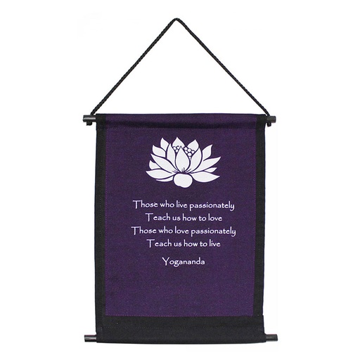 [638872909659] Banner - Yogananda Lotus - Purple - Yogavni