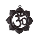 Wall Plaque - OM Symbol Inside a Lotus 6in/15cm - 1pc - Yogavni