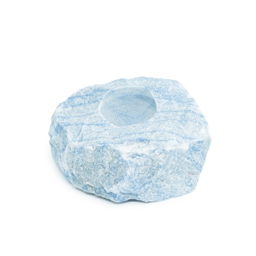 [638872912147] Crystals - Blue Sodalite Quartz - Candle Holder - Yogavni