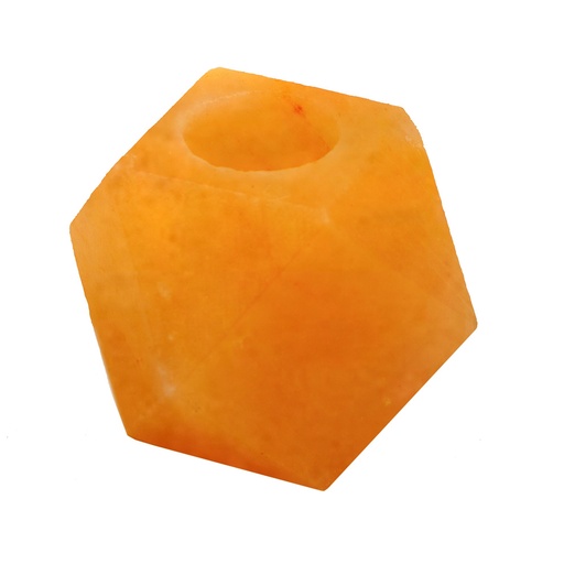 [852536000326] Himalayan Salt Tea Candle Holder - Diamond - Yogavni