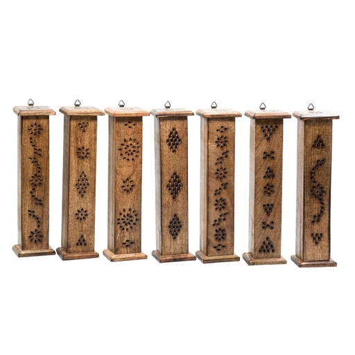 [690847355113] Incense Holder - Wall Mounted Wood Multi Design - 1pc - Yogavni 