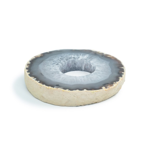 [638872911706] Crystals - Natural Agate - Sliced Candle Holder - Yogavni