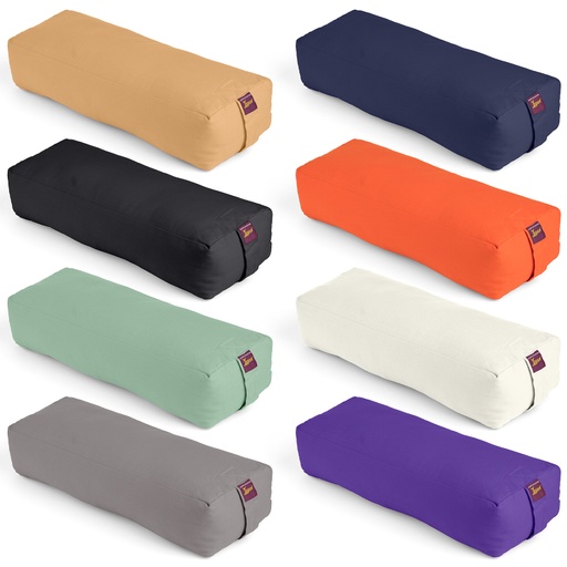 Yoga Bolster - Small Rectangular Cotton Filled - Yogavni