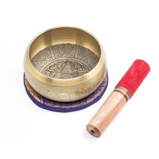 [638872915322] Singing Bowl - Embossed Buddha in Center - Yogavni