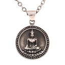 Jewellery Pendant - Meditating Buddha - Round Border - Yogavni