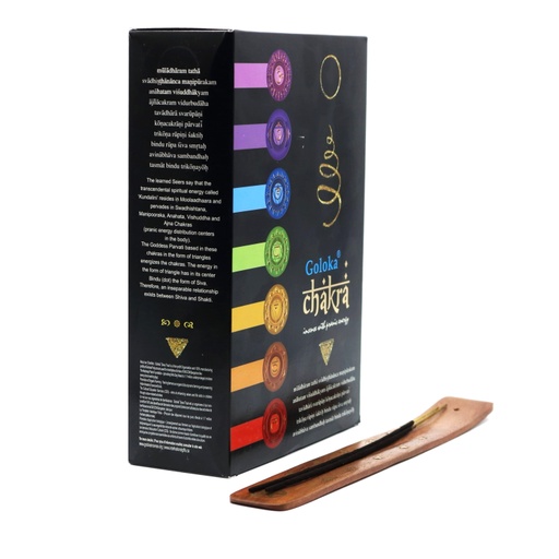 [628068693998] Incense Pack - GOLOKA | Chakra 15 | Adjustable Head Burner | 16pc